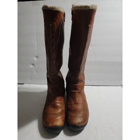 Keen Bern Baby Bern Women’s 6.5 Brown Leather Tall Knee High Riding Boots - Picture 1 of 6